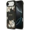 Etui Guess Grained Flowers Classic Logo  MagSafe do iPhone Air czarny